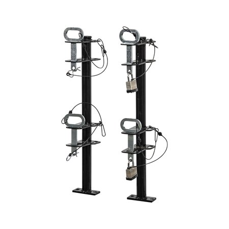 Buyers Products 2 Position Channel-Style Lockable Trimmer Rack for Open Landscape Trailers LT18